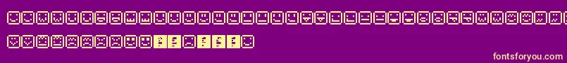 Czcionka Emoticonestityly – żółte czcionki na fioletowym tle