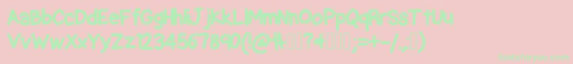 ChubbyGothic Font – Green Fonts on Pink Background