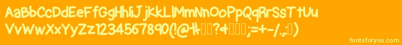 ChubbyGothic Font – Yellow Fonts on Orange Background