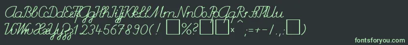 SchulschriftChDb Font – Green Fonts on Black Background