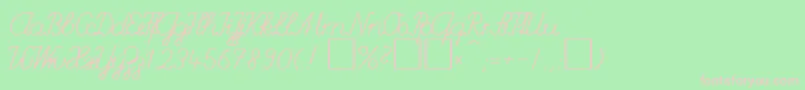 SchulschriftChDb Font – Pink Fonts on Green Background