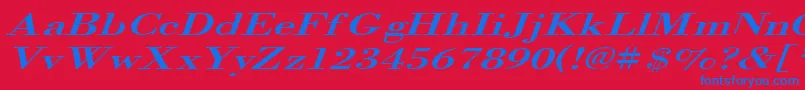 OrgrexI Font – Blue Fonts on Red Background