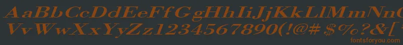 Шрифт OrgrexI – коричневые шрифты на чёрном фоне