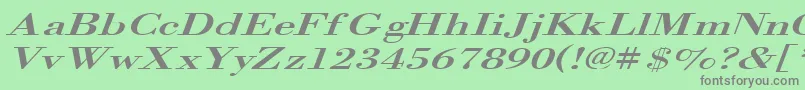 フォントOrgrexI – 緑の背景に灰色の文字