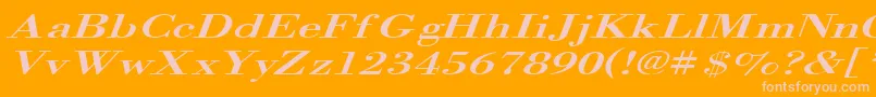 Czcionka OrgrexI – różowe czcionki na pomarańczowym tle