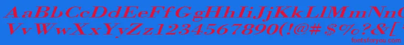 OrgrexI Font – Red Fonts on Blue Background