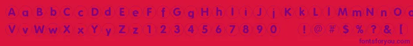 Folkscirclepositive Font – Purple Fonts on Red Background