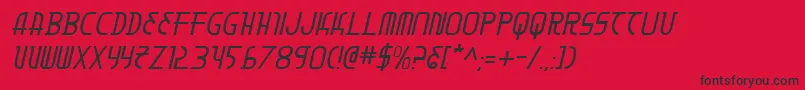 MoonDartItalic Font – Black Fonts on Red Background