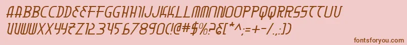 MoonDartItalic Font – Brown Fonts on Pink Background