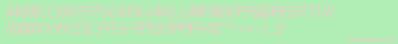 MoonDartItalic Font – Pink Fonts on Green Background