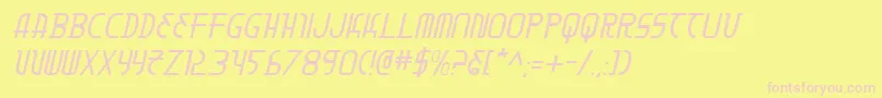MoonDartItalic Font – Pink Fonts on Yellow Background