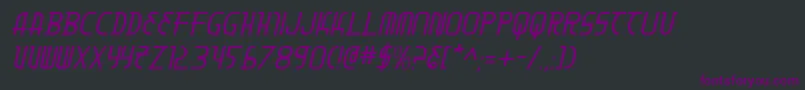 MoonDartItalic Font – Purple Fonts on Black Background