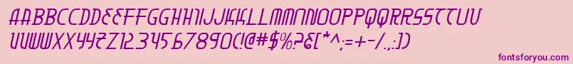MoonDartItalic Font – Purple Fonts on Pink Background
