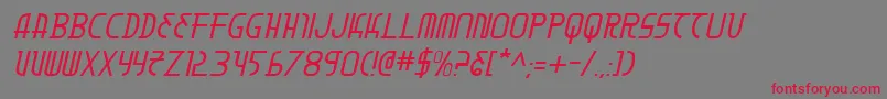 フォントMoonDartItalic – 赤い文字の灰色の背景