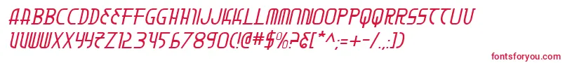 MoonDartItalic Font – Red Fonts on White Background