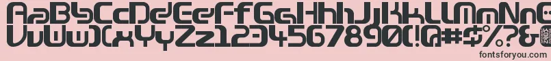 Warzone97MediumLeft Font – Black Fonts on Pink Background