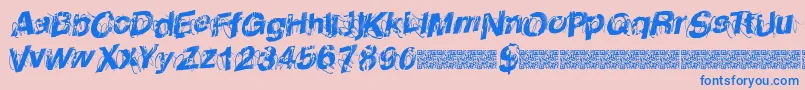 Urbanposter Font – Blue Fonts on Pink Background