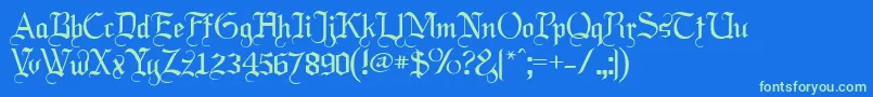 Labrit Font – Green Fonts on Blue Background