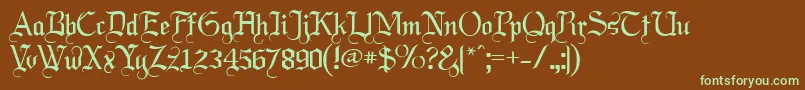 Labrit Font – Green Fonts on Brown Background