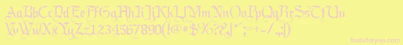 Labrit Font – Pink Fonts on Yellow Background
