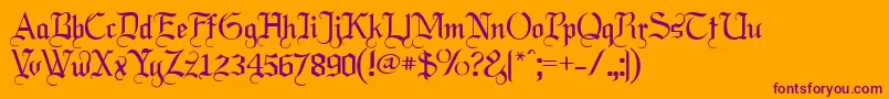 Labrit Font – Purple Fonts on Orange Background