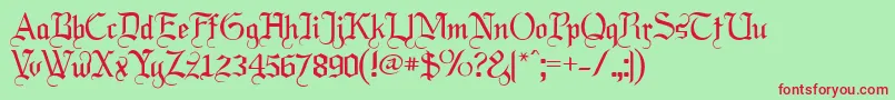 Labrit Font – Red Fonts on Green Background