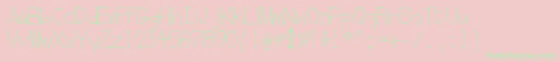 DuxburyBeach Font – Green Fonts on Pink Background