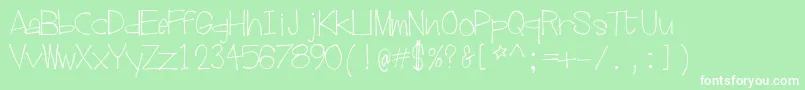 DuxburyBeach Font – White Fonts on Green Background