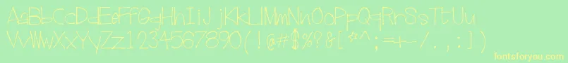 DuxburyBeach Font – Yellow Fonts on Green Background