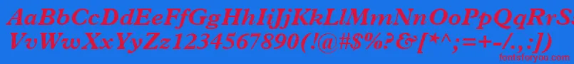 Шрифт PlantinBoldItalic – красные шрифты на синем фоне