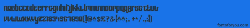 フォントSpeedfreek – 黒い文字の青い背景