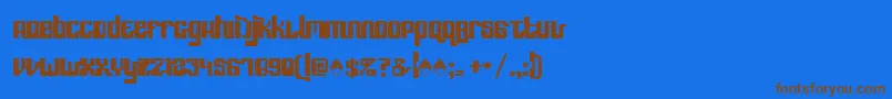 Speedfreek Font – Brown Fonts on Blue Background