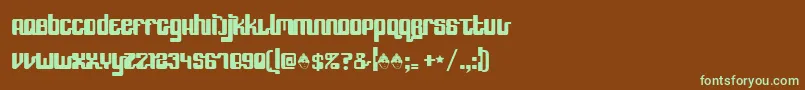 Speedfreek-fontti – vihreät fontit ruskealla taustalla