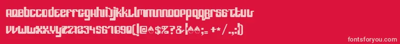 Speedfreek Font – Pink Fonts on Red Background