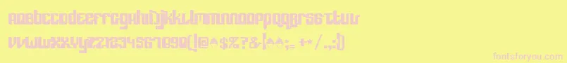 Speedfreek-fontti – vaaleanpunaiset fontit keltaisella taustalla