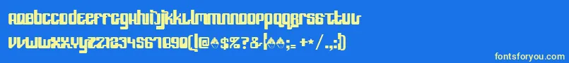 Speedfreek Font – Yellow Fonts on Blue Background