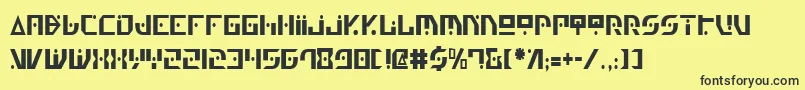 フォントGenv2c – 黒い文字の黄色い背景