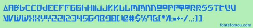 フォントGenv2c – 青い文字は緑の背景です。