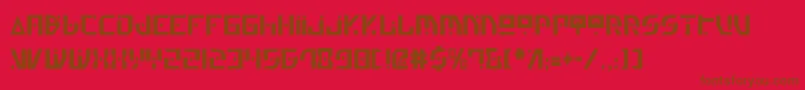 Genv2c Font – Brown Fonts on Red Background