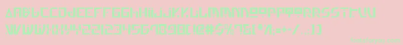 フォントGenv2c – ピンクの背景に緑の文字