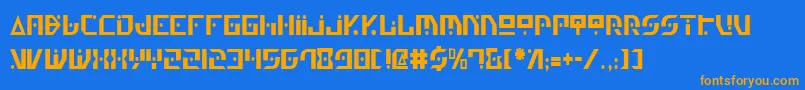 Genv2c Font – Orange Fonts on Blue Background