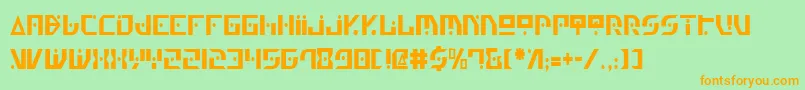 Genv2c Font – Orange Fonts on Green Background