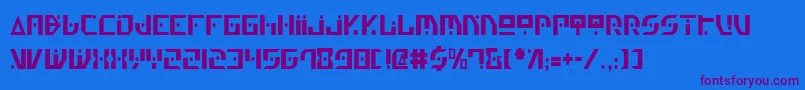 Genv2c Font – Purple Fonts on Blue Background