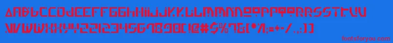 Genv2c Font – Red Fonts on Blue Background