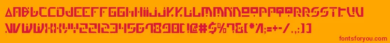 Genv2c Font – Red Fonts on Orange Background