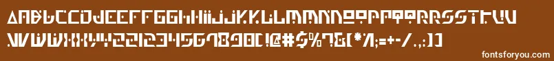Genv2c Font – White Fonts on Brown Background