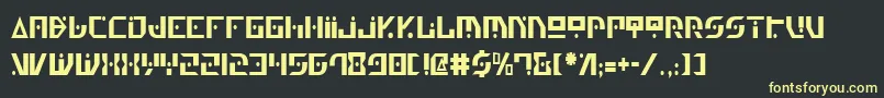 Genv2c Font – Yellow Fonts on Black Background
