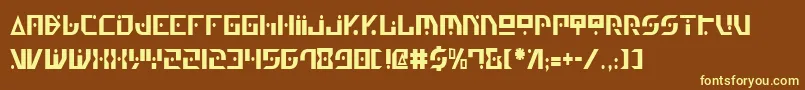 Genv2c Font – Yellow Fonts on Brown Background