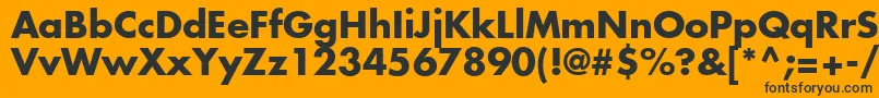 Agfutcb Font – Black Fonts on Orange Background
