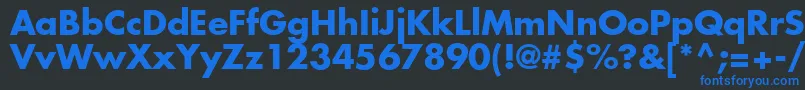 Agfutcb Font – Blue Fonts on Black Background